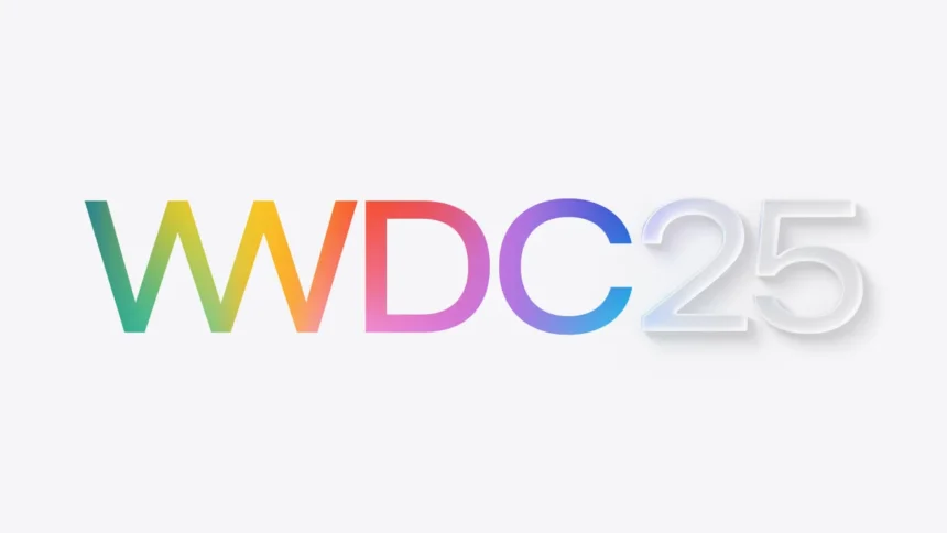 WWDC25 logo in a colorful gradient on a white background, representing Apple’s Worldwide Developers Conference 2025