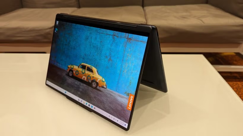 Lenovo's new solar-powered laptop showcased at MWC 2025, capable of recharging in just 20 minutes of sunlight.