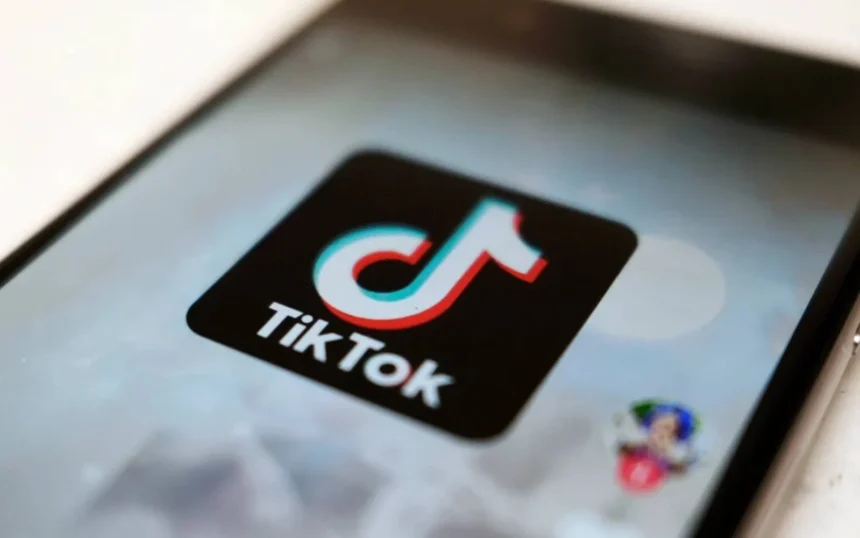 TikTok app icon on a smartphone screen