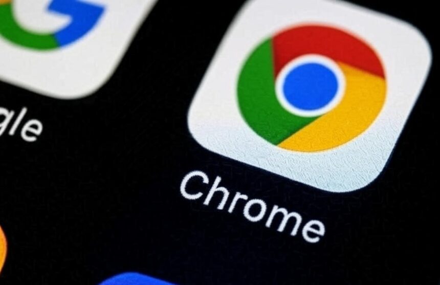 Google Chrome App Icon on Phone