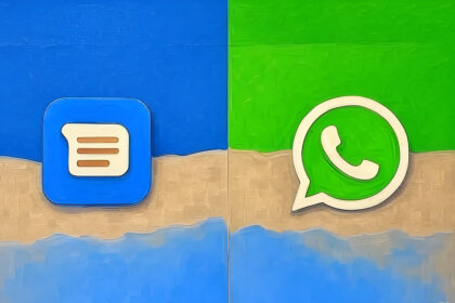 Google Messages real-time location sharing feature competing with WhatsApp