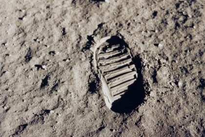 Footprint on the Moon's Surface