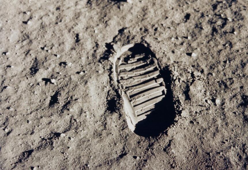 Footprint on the Moon's Surface