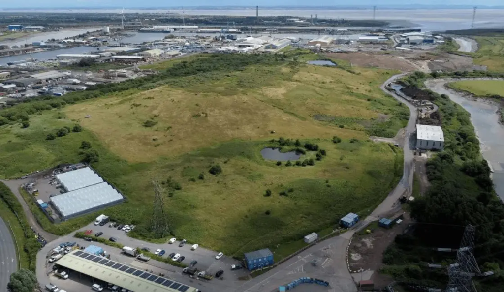Aerial view of a landfill where a hard drive containing lost Bitcoin is believed to be buried.