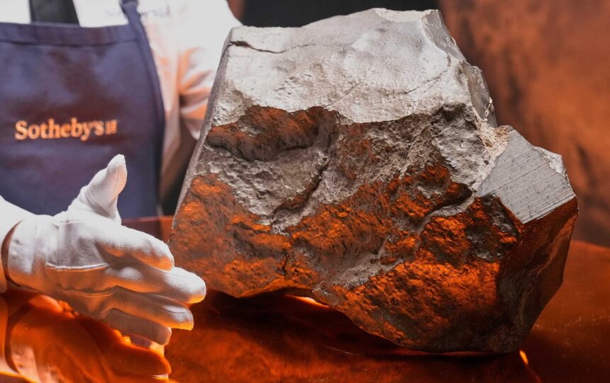 The largest Martian meteorite ever found on Earth weighs 54 pounds and will be auctioned in New York.